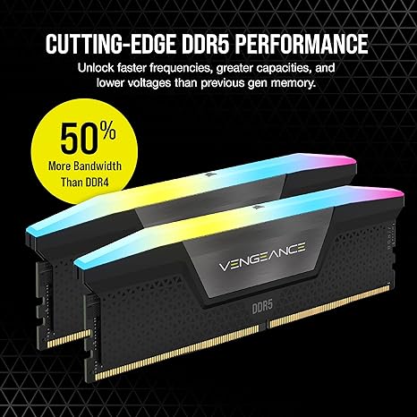 Corsair Vengeance RGB 32GB (2x16GB) 5200MHz DDR5 Memory Kit Corsair Vengeance RGB 32GB (2x16GB) 5200MHz DDR5 Memory Kit
